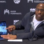 Mike Brown brought a laptop to postgame interview to show why he got ejected 😂