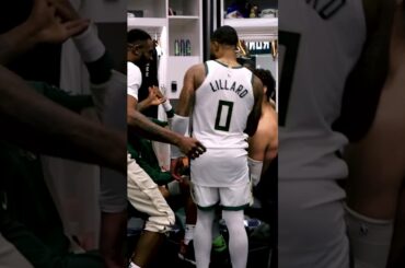 Bucks locker room REACTION to DAME TIME Game Winner!👀