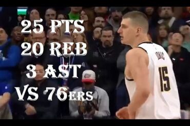 Nikola Jokic 25 Pts 20 Reb 3 Ast Denver Nuggets vs Philadelphia 76ers HIGHLIGHTS