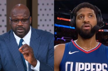 Shaq wasn't happy with Paul George after this question about the Clippers 👀