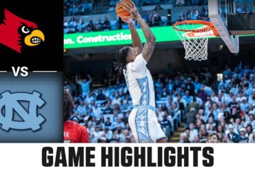 Louisville vs. North Carolina Game Highlights | 2023-24 ACC Men’s Basketball