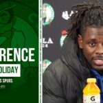 Jrue Holiday on His Recent Scoring Surge | Celtics vs Spurs Postgame Interview