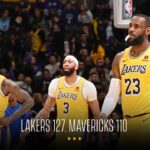 Lakers 127, Mavericks 110: LeBron, AD & DLo combine for 82