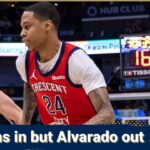 Jordan Hawkins is in the rotation for New Orleans Pelicans but what does that mean for Jose Alvarado