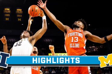 Illinois at Michigan | Highlights | Big Ten Men's Basketball | Jan. 18, 2024