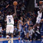 Anthony Edwards Tosses It  Off The Glass To Himself