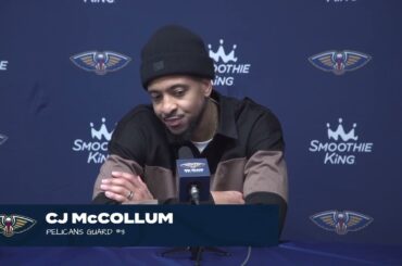 CJ McCollum talks executing in half court | Pelicans-Suns Postgame Interview 1/19/2024