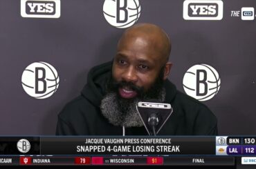 Jacque Vaughn after dominating 130-112 win over the Lakers