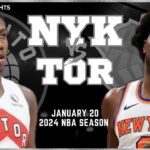 New York Knicks vs Toronto Raptors Full Game Highlights | Jan 20 | 2024 NBA Season
