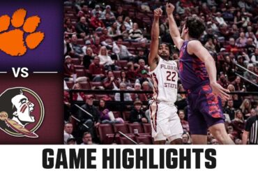 Clemson vs. Florida State Game Highlights | 2023-24 ACC Men’s Basketball