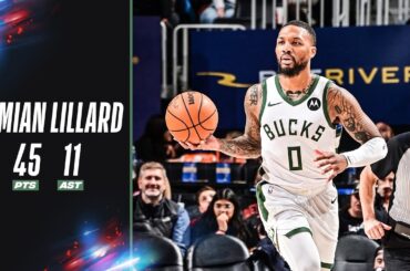 Damian Lillard Posts 45 points & 11 assists vs  Detroit Pistons HLS HD