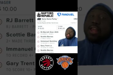 FanDuel SGP Picks Toronto Raptors vs New York Knicks - January 20