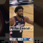 Joel Embiid Sets 76ers Franchise Record 70 PTS! 🔥👀| #Shorts