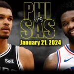 Philadelphia 76ers vs San Antonio Spurs Full Game Highlights - January 22, 2024 | 2023-24 NBA Season
