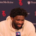 Joel Embiid on facing Wemby for the first time & his historic Performance🗣️