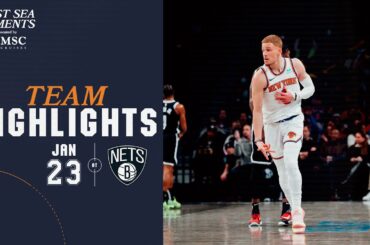 Knicks Defeat Nets in Brooklyn for Fourth Win in A Row | January 23, 2024