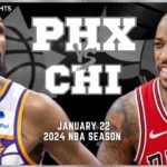 Phoenix Suns vs Chicago Bulls Full Game Highlights | Jan 22 | 2024 NBA Season