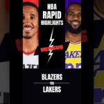 NBA RAPIDS: Portland Trail Blazers Vs Los Angeles Lakers | Jan 21 | 2024 #nbahighlights