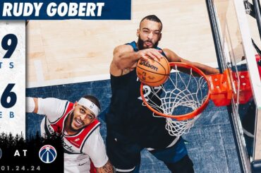 Rudy Gobert With 19 Point/16 Rebound Double-Double Against Washington Wizards | 01.24.24