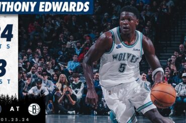 Anthony Edwards With 24 Points In Win Over Brooklyn Nets | 01.25.24