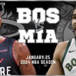 Boston Celtics vs Miami Heat Full Game Highlights | Jan 25 | 2024 NBA Season