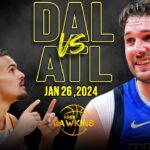 Dallas Mavericks vs Atlanta Hawks Full Game Highlights | January 26, 2024 | FreeDawkins