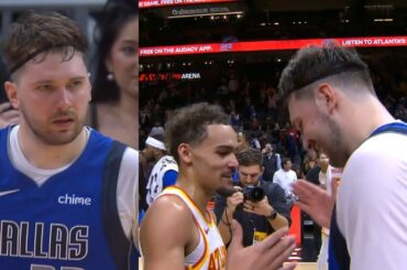 Luka Doncic scores 73 points and gets love from Trae Young after the game 😳