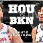Brooklyn Nets vs Houston Rockets Full Game Highlights | Jan 27 | 2024 NBA Season