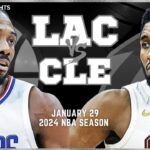 LA Clippers vs Cleveland Cavaliers Full Game Highlights | Jan 29 | 2024 NBA Season