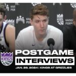 Domantas Sabonis, Kevin Huerter, and Mike Brown | Postgame Pressers 1.29.24