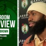 Jaylen Brown REACTS to Fan Pretending Be Him | Postgame Interview