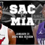 Sacramento Kings vs Miami Heat Full Game Highlights | Jan 31 | 2024 NBA Season