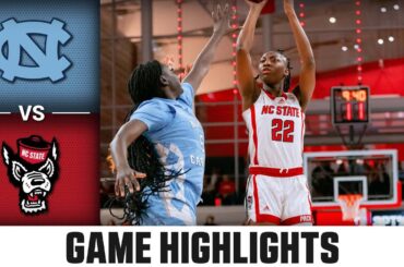 North Carolina vs. NC State Game Highlights | 2023-24 ACC Women’s Basketball