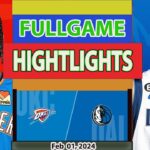 Dallas Mavericks vs Oklahoma City Thunder FULLGAME Qtr Feb 01, 2024 Highlights | NBA Season