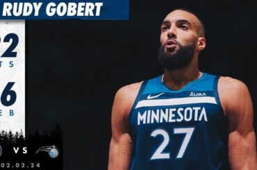 Rudy Gobert With 22 Point Double-Double Versus Magic | 02.02.24