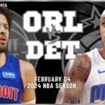 Orlando Magic vs Detroit Pistons Full Game Highlights | Feb 4 | 2024 NBA Season