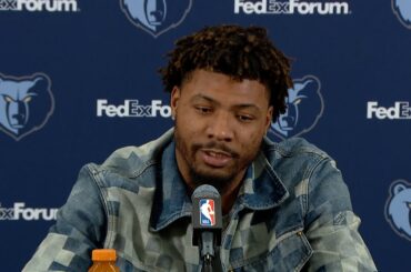 PRESS CONFERENCE: Marcus Smart talks emotional return to Boston, trade to Memphis
