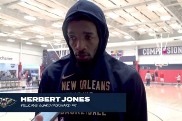 Herb Jones on Injury Status vs. Toronto | Pelicans-Raptors Shootaround 2/5/2024