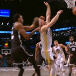 Nic Claxton grabs Brandin Podziemski by the head and throws him to the ground 😳