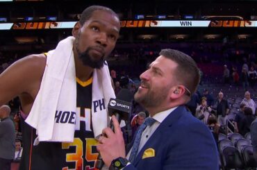 Kevin Durant Reacts to Dunk on Giannis & Win vs Bucks, Postgame Interview🎤