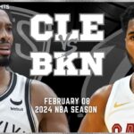 Cleveland Cavaliers vs Brooklyn Nets Full Game Highlights | Feb 8 | 2024 NBA Season
