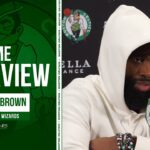 Jaylen Brown Might Use Jayson Tatum in DUNK CONTEST | Celtics vs Wizards Postgame Interview