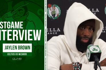 Jaylen Brown Might Use Jayson Tatum in DUNK CONTEST | Celtics vs Wizards Postgame Interview