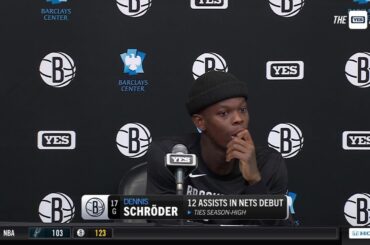 Dennis Schröder after a huge Nets win in his debut with the team