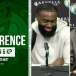 Jaylen Brown Reacts to Duncan Robinson Calling His Foul DIRTY | Celtics vs Heat