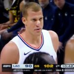 Los Angeles Clippers Mason Plumlee hits basket while fouled, hits free throw vs GoldenState Warriors