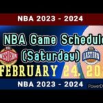 NBA Schedule ( saturday) FEBRUARY 24, 2024 #nba #standings #games #results #schedule #nbaschedules