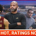 Why are TV ratings down for the Cleveland Cavaliers this season?