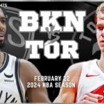 Brooklyn Nets vs Toronto Raptors Full Game Highlights | Feb 22 | 2024 NBA Season