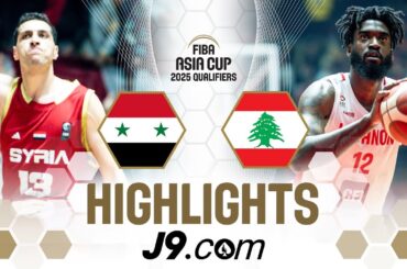 Lebanon 🇱🇧 hold back Syria 🇸🇾 for first win | J9 Highlights | FIBA Asia Cup 2025 Qualifiers